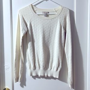 Cream Textured Sweater